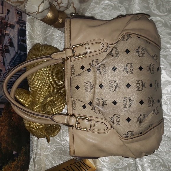 MCM Visetos Monogram Satchel Bag - Picture 5 of 17